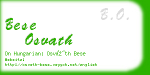 bese osvath business card
